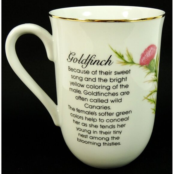 Goldfinch Bird Tea Cup Coffee Mug Vintage 1985 Audubon Porcelains - Picture 4 of 8